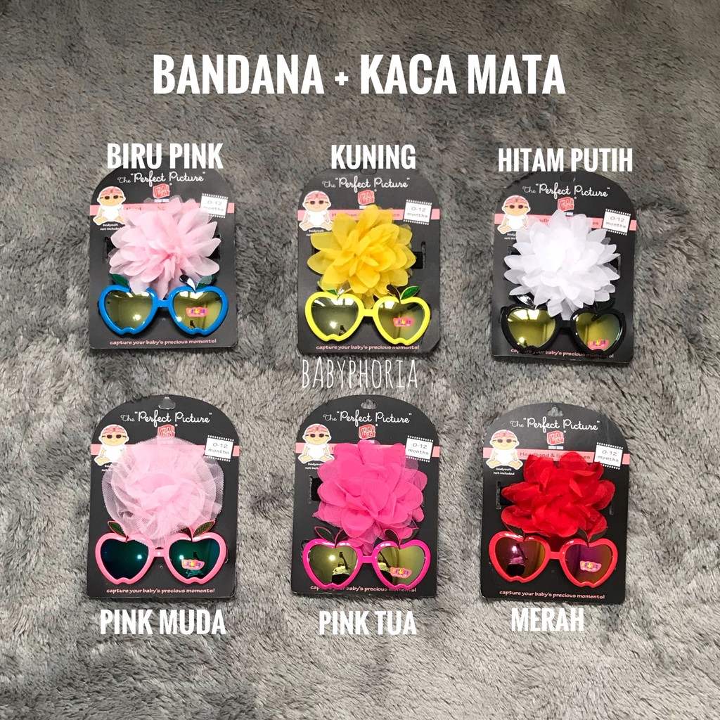 Set Bandana dan Kacamata Bayi BABYPHORIA