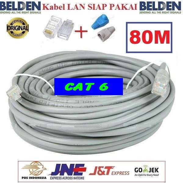 Kabel LAN Belden 80 M UTP RJ45 Cat6 ORIGINAL USA 80 Meter