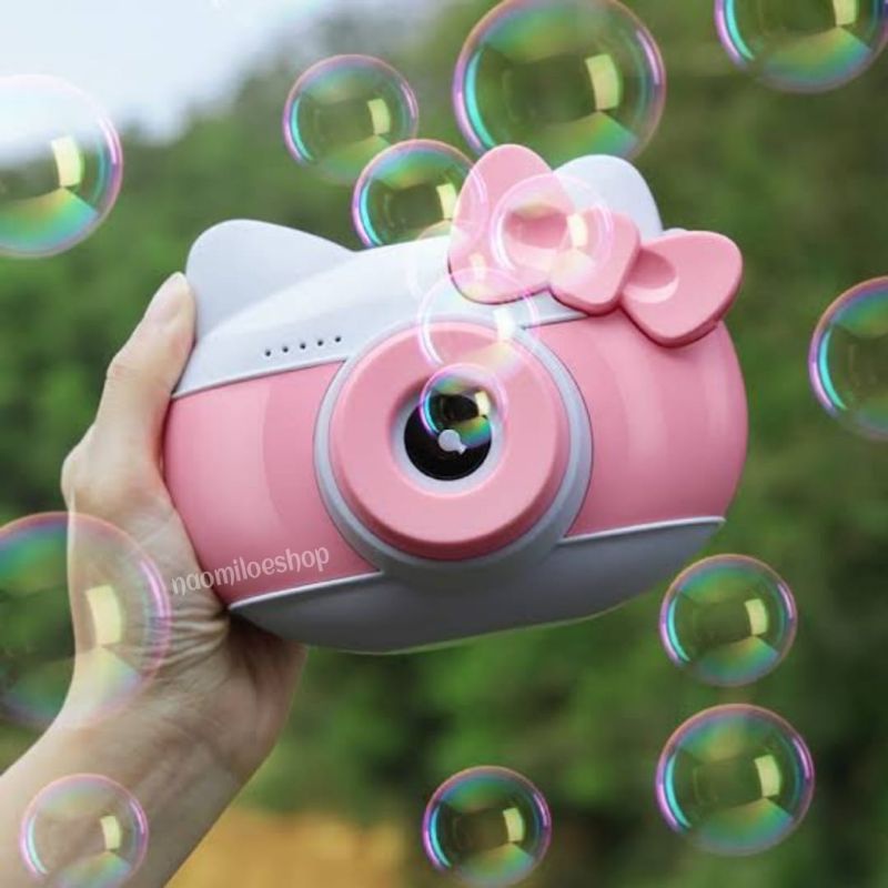 SALE BUBBLE CAMERA HELLO KITTY TOYS / BUBBLE KAMERA GELEMBUNG / ELEKTRIK BUBBLE CAMERA