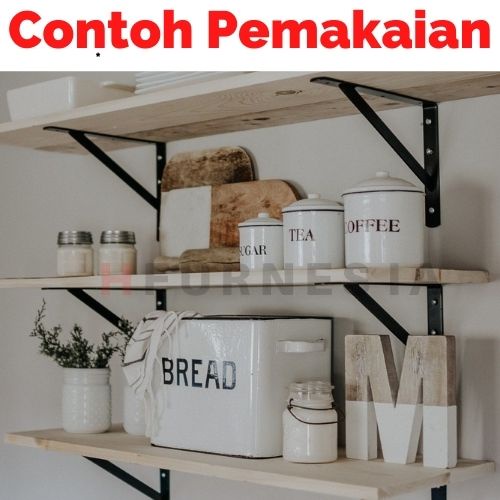 [1 PCS] Braket ambalan Lebar 20cm dan 25cm Premium siku besi ambalan siku  besi ambalan rak siku bes