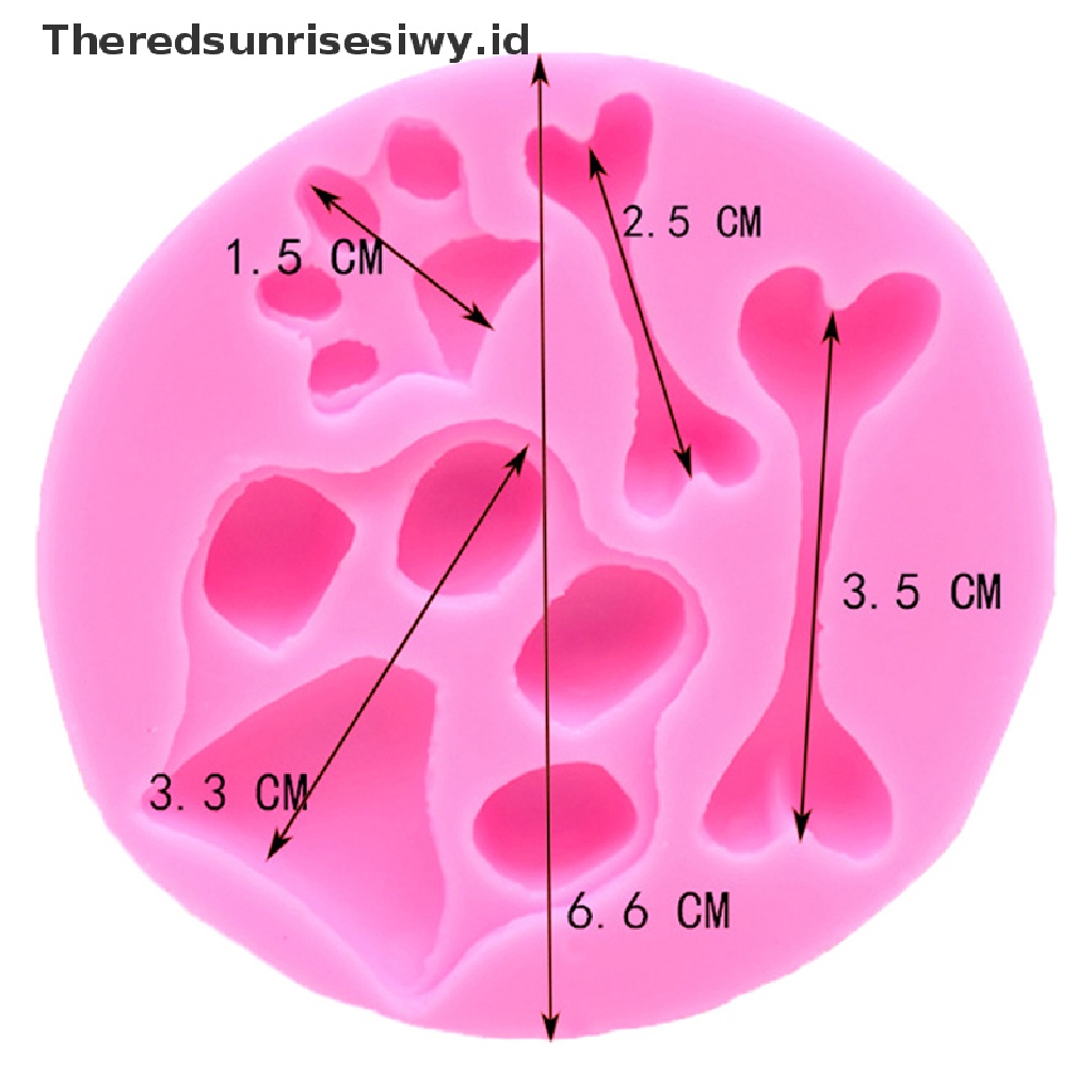 # Alat Rumah Tangga # Cetakan Adonan Kue fondant &amp; Cokelat Bentuk Kaki Anjing, Bahan Silikon  ~