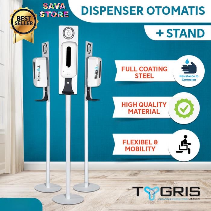 DISPENSER HANDSANITIZER OTOMATIS - AUTOMATIC HAND SANITIZER DISPENSER + STAND - TYGRIS