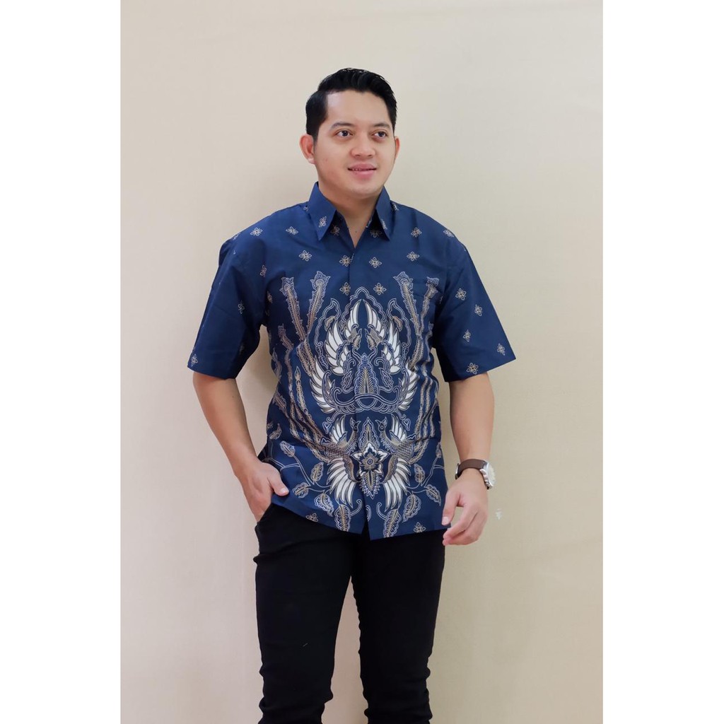 12 MOTIF BATIK PRIA TERBARU S M L XL XXL MBAJU kemeja BSO OFFICIAL ORIGINAL  PENDEK PREMIUM