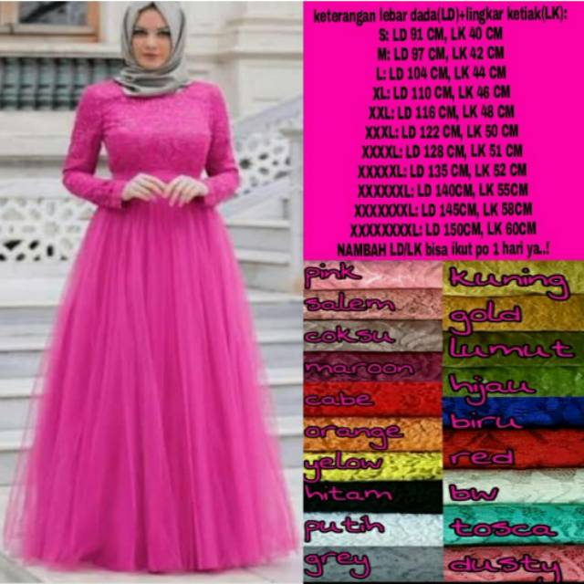 Gaun pesta jumbo islan