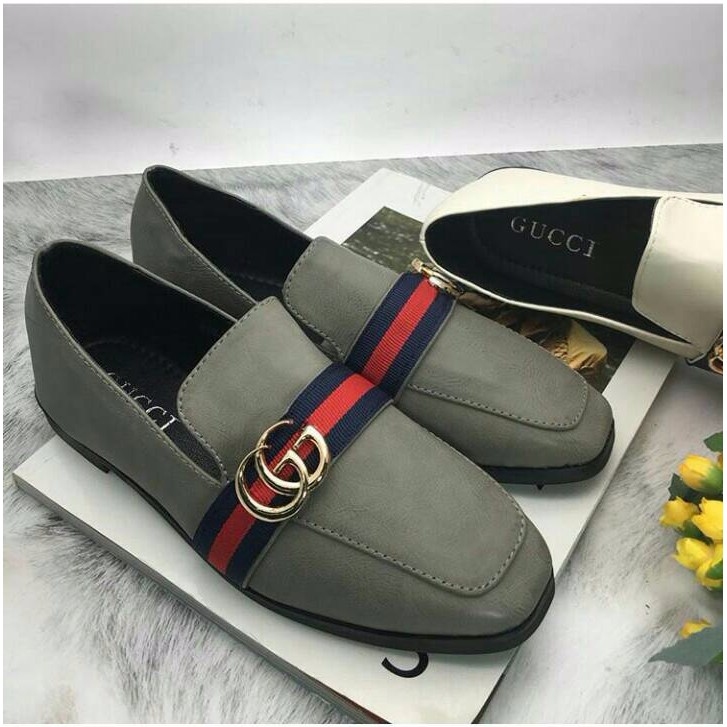 Loafer Sepatu Gucci Wanita Bahan Kulit