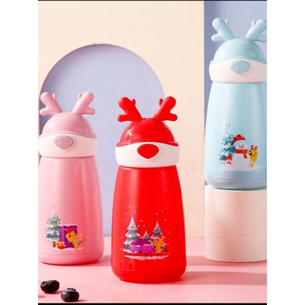 NEW BOTOL MINUM ANAK//KACA //MOTIF TANDUK LUCU//