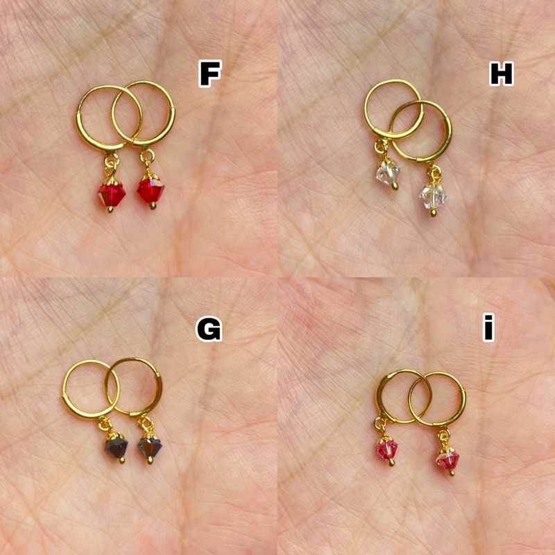 ANTING KENIP BABY MATA GOLD PERAK ASLI S925