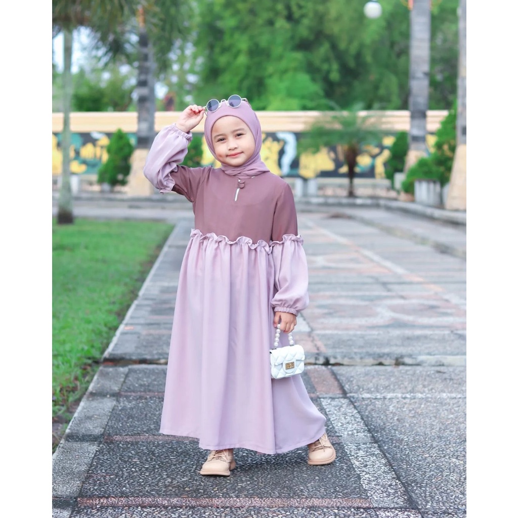 Murah Gamis Usia 7-12 tahun /dinda  dress/pakaian anak perempuan/dress anak remaja non