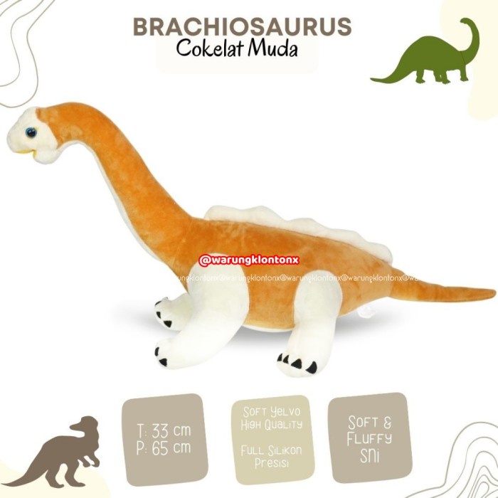 Must Have Boneka Dinosaurus Dino Leher Panjang Brachiosaurus Soft Yelvo Termurah