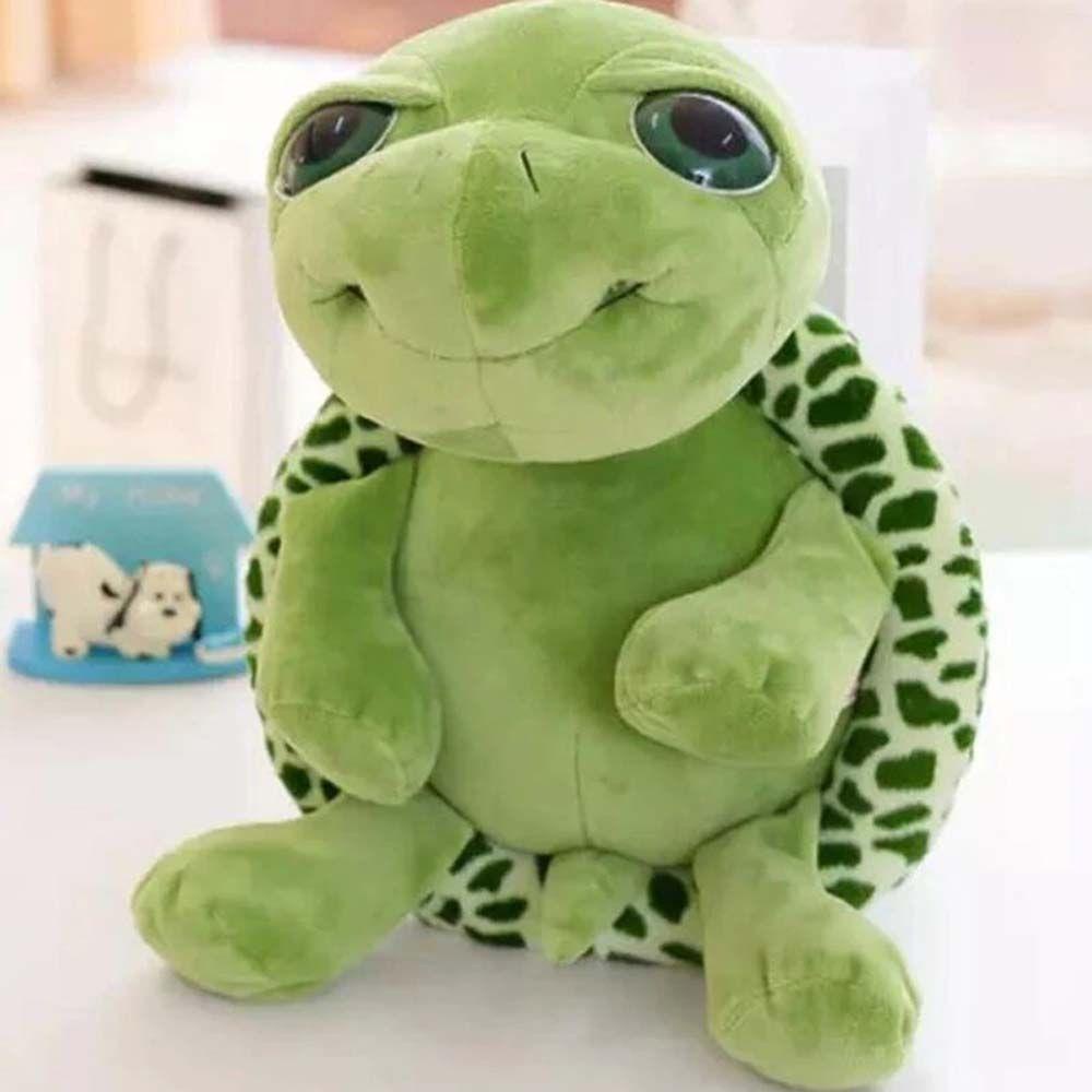 Quinton Tortoise Plush Toy Children 20CM Boneka Kura-Kura Orang Tua-Anak Boneka Animal Pendek Mewah Hijau