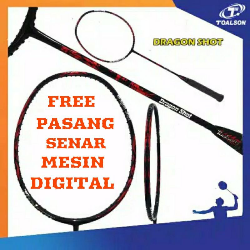Raket Badminton / Bulutangkis TOALSON DRAGON SHOT RED ORIGINAL