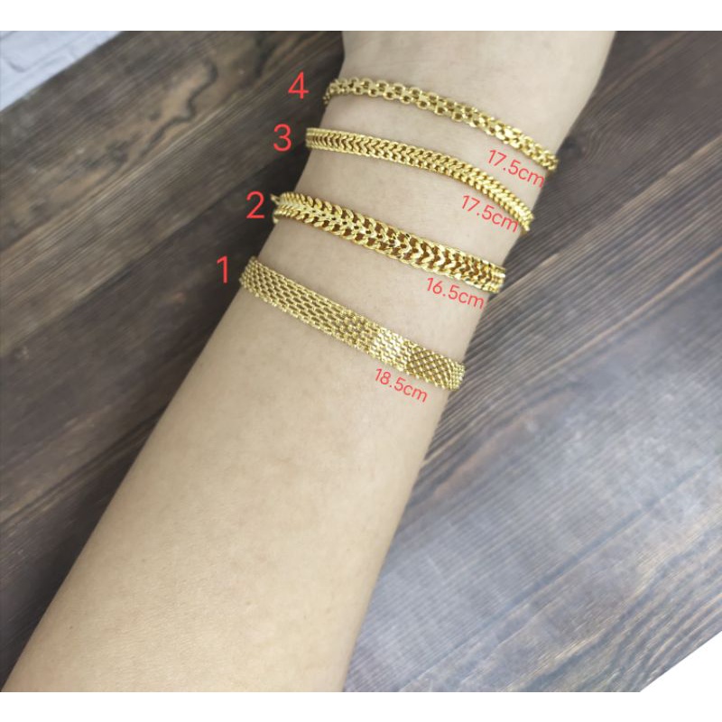 Fifi Fashion Gelang simple gold model perhiasan lapis emas GT36