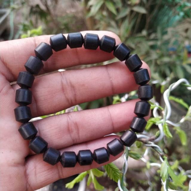 gelang kayu hitam tabung 8mm