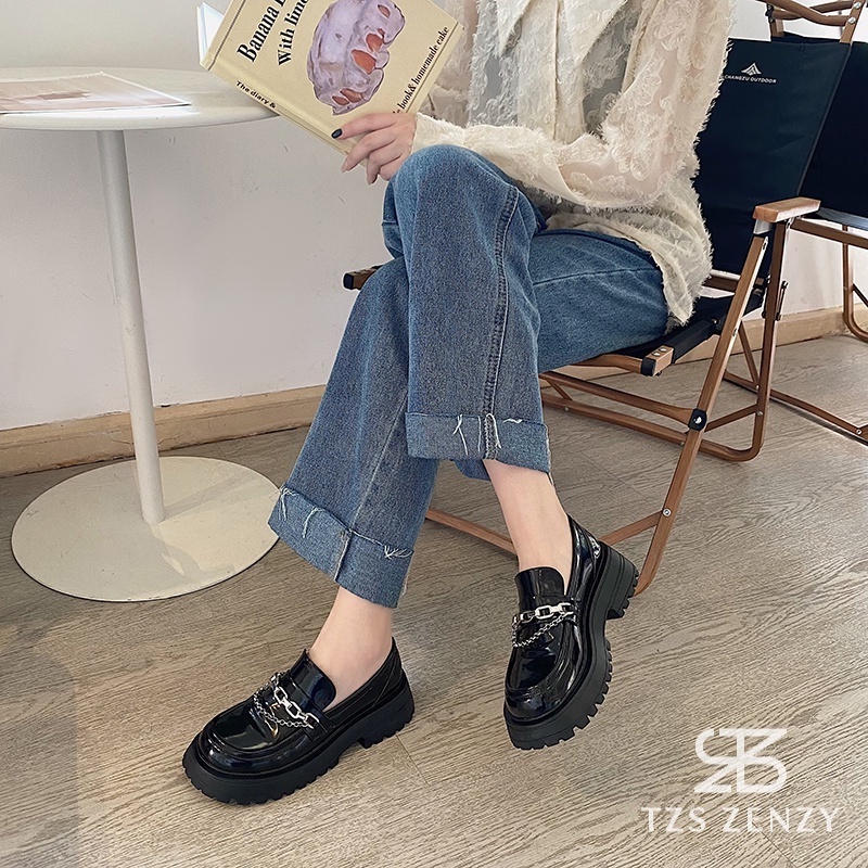 TZS Zenzy Sammy Platform - Sepatu Platform Wanita - Sepatu Loafers Wanita - Sepatu Docmart