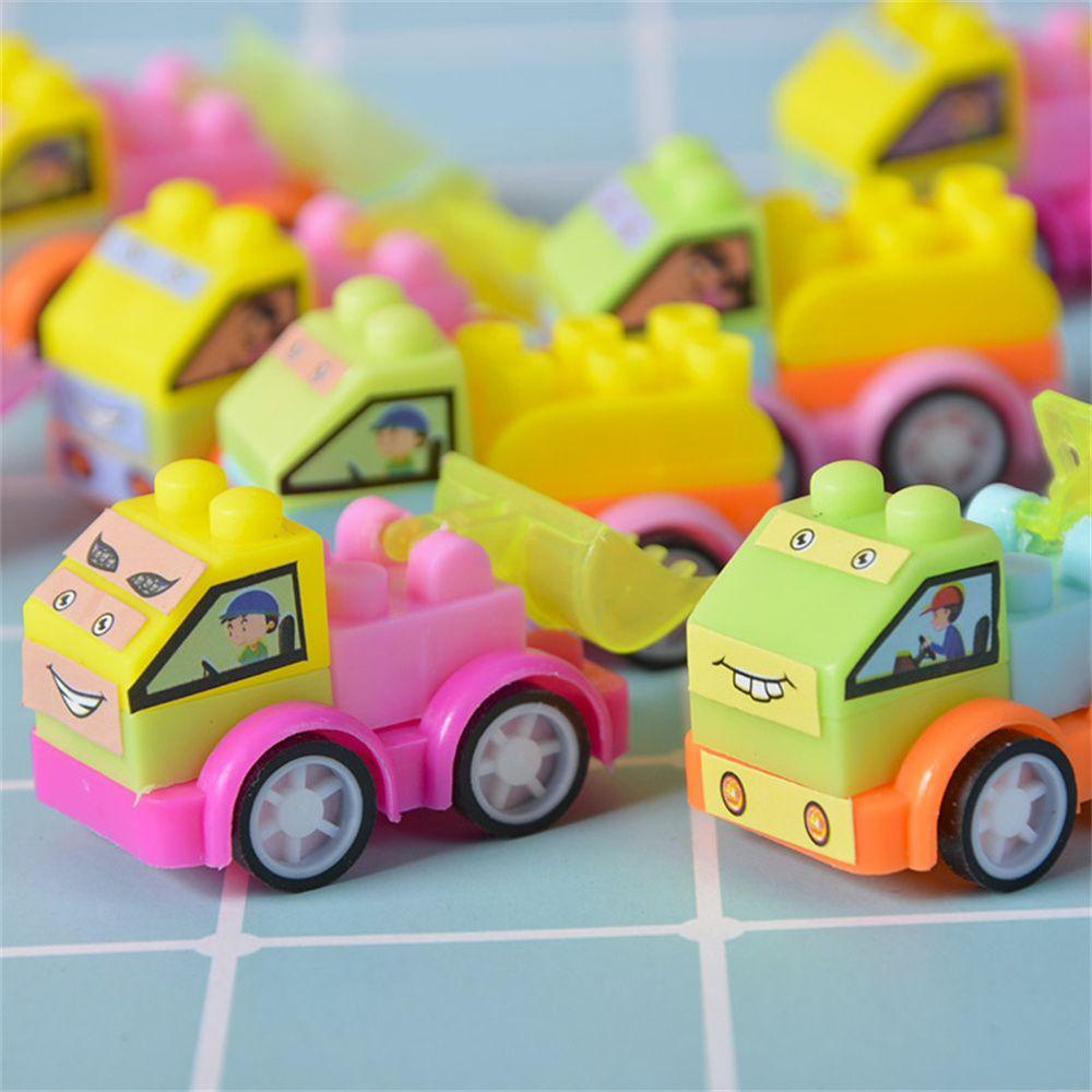 10pcs / Set Mainan Mobil-Mobilan Rakit DIY 4 Roda Untuk Hadiah Ulang Tahun Anak Laki-Laki