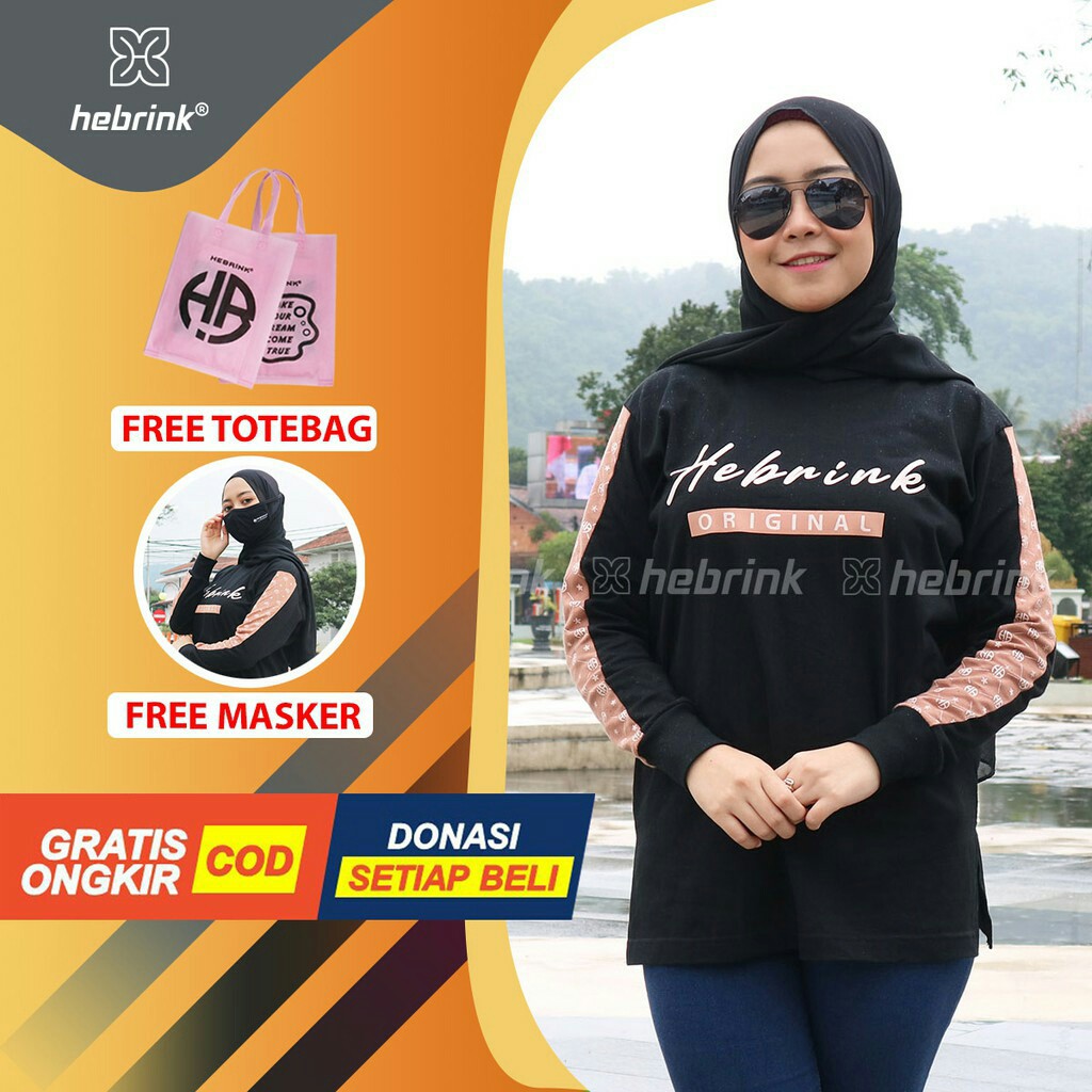 ⭐BELI 1 GRATIS 2⭐ Premium Sweatshirt Hebrink Original HB26 - kaos tangan panjang