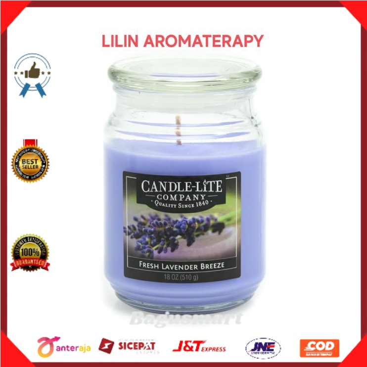 Candle Lite Fresh Lavender Breeze Lilin Aromaterapi 510 Gr/aromaterapi ruangan/lilin aromaterapi/pen