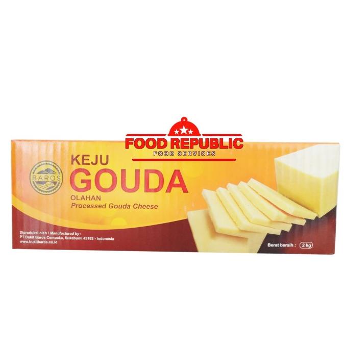 

Keju / Cheese Cheddar Gouda Orange Baros 2 KG HALAL MUI Keju Martabak