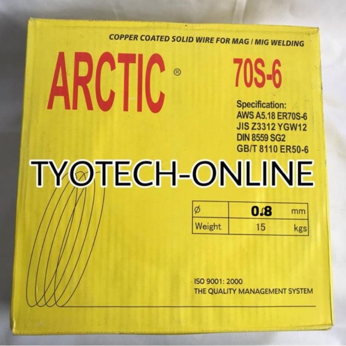 Kawat Las CO 0.8/Mig Wire ER70S-6 / ER70S - 6 / ER 70 S,Artic 0.8mm