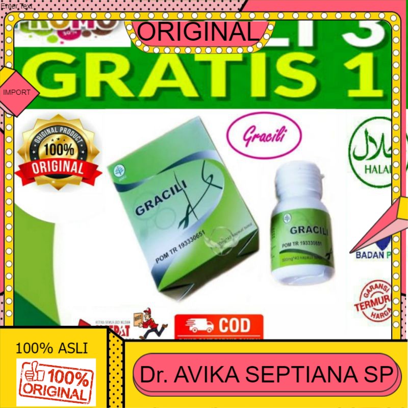 

100% ASLI GRACILI 100% ORIGINAL OBAT GRACILI OBAT PELANGSING BADAN HERBAL SUPLEMEN OBAT DIET TOCKER