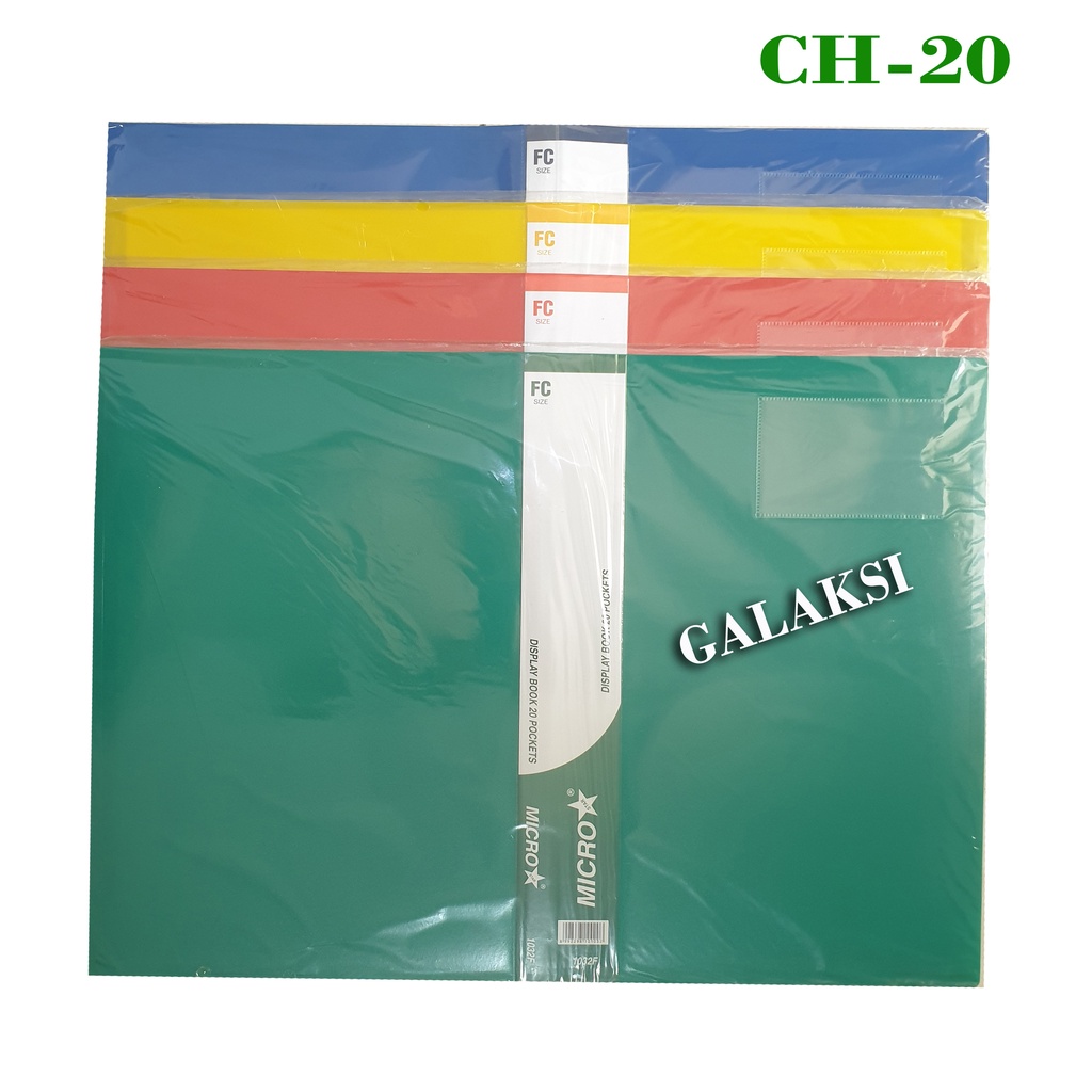 

CLEAR HOLDER / DISPLAY BOOK 20 POCKET MICROSTAR