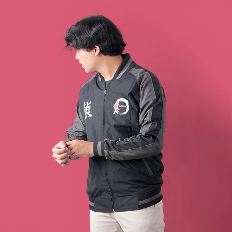 Jaket Sukajan Baseball Keren Stylish Premium Original Terbaru Motif Ikan | Jaket Sukajan Jepang Japang Cosplai Pria Wanita