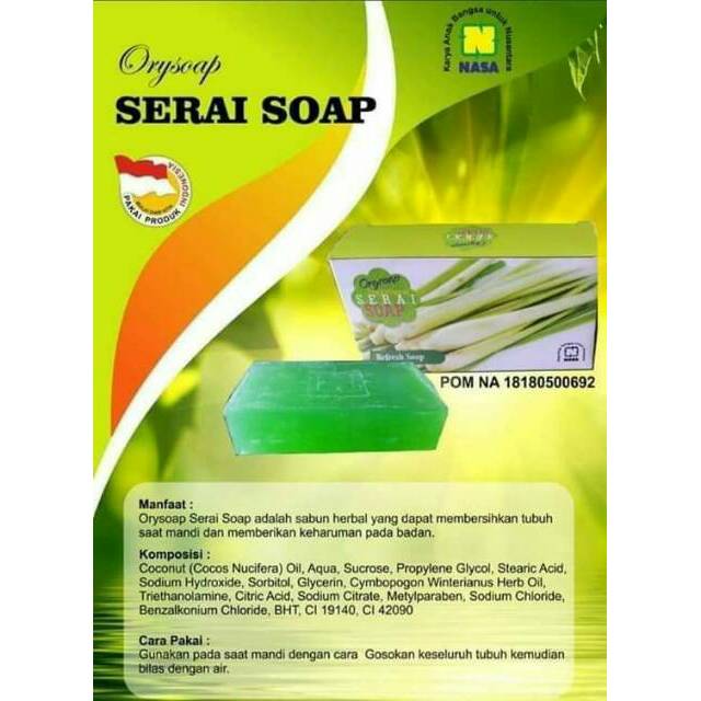 Sereh soap nasa sabun sereh nasa