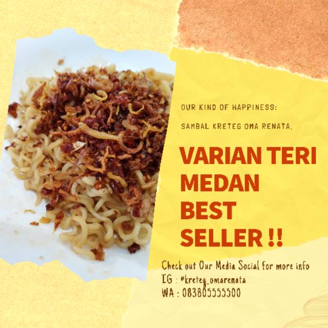 

PROMO KHUSU SHOPEE, VARIAN TERI 100GR 45K