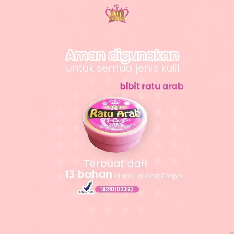 BIBIT RATU ARAB Original 100% BPOM / Body Lotion Whitening Pemutih Kulit Ampuh Sudah Bpom Handbody