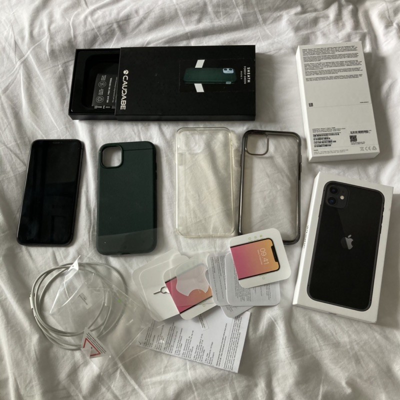 iPhone 11 128gb Black ibox ori free case second