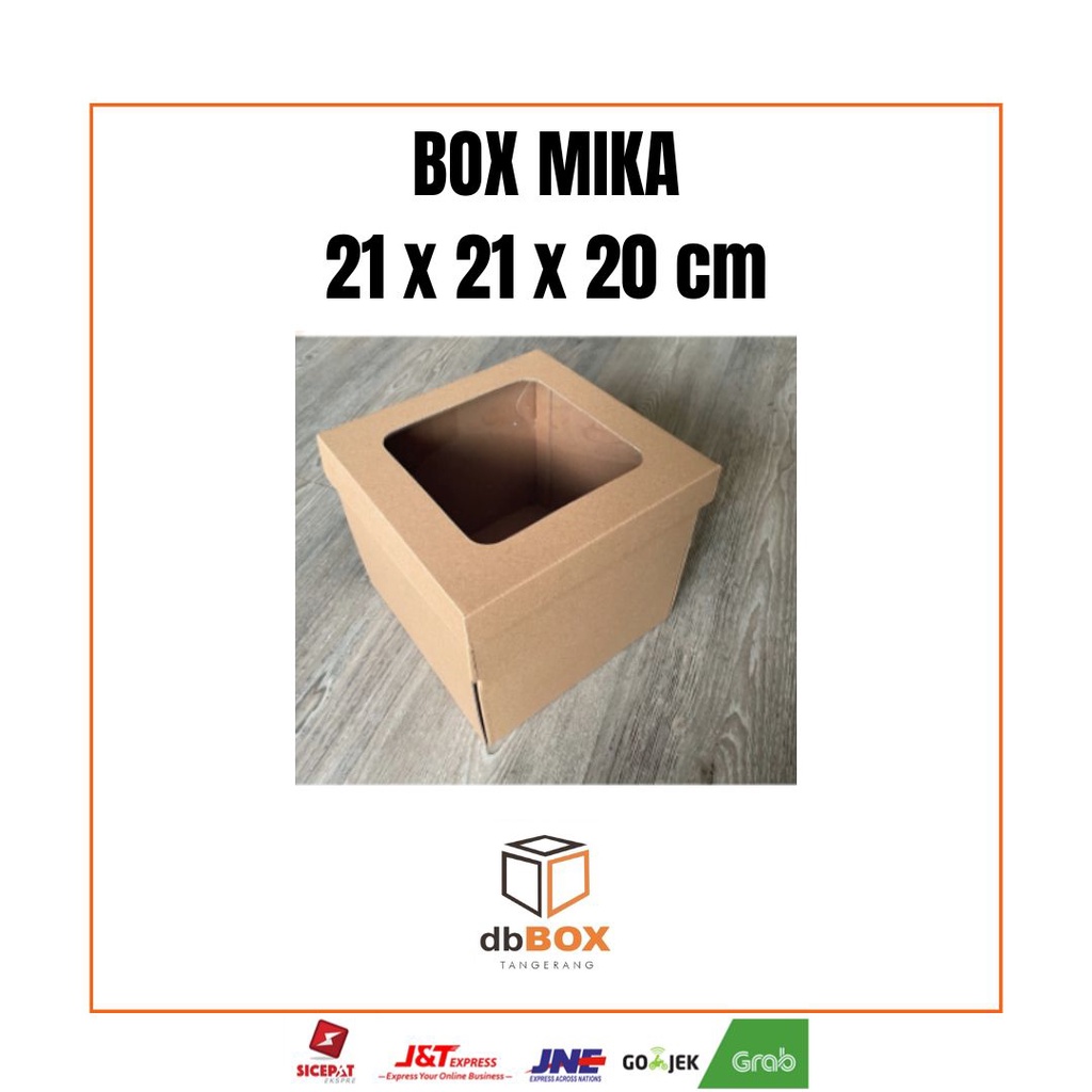 

BOX MIKA 21x21x20 cm | Box Die Cut dan Easy Usage | Box Kue & Tart