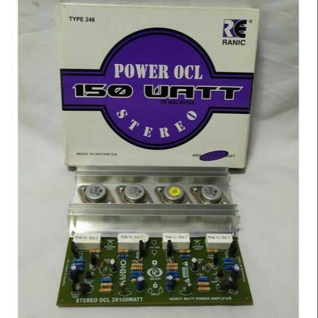 Power OCL stereo 2 x 150 watt transistor Jengkol