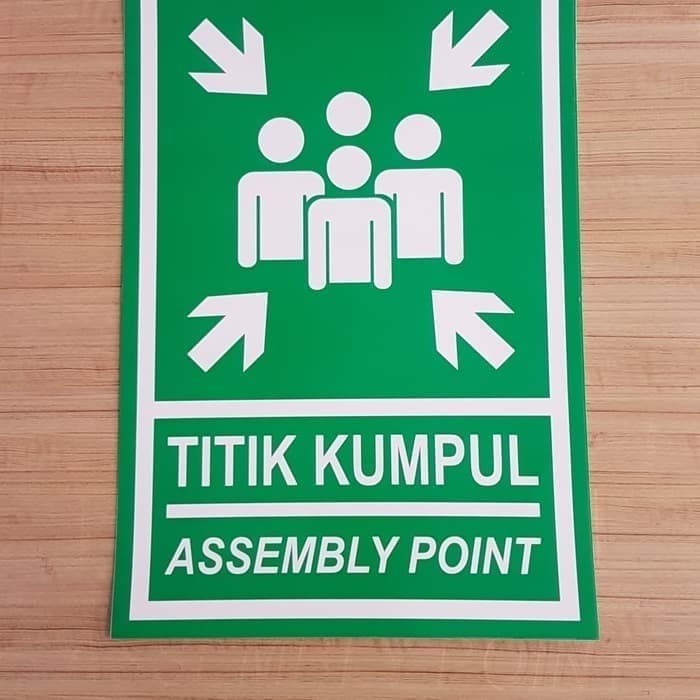 

TITIK KUMPUL ASSEMBLY POINT STICKER LABEL K3 RAMBU 30X20CM satuan