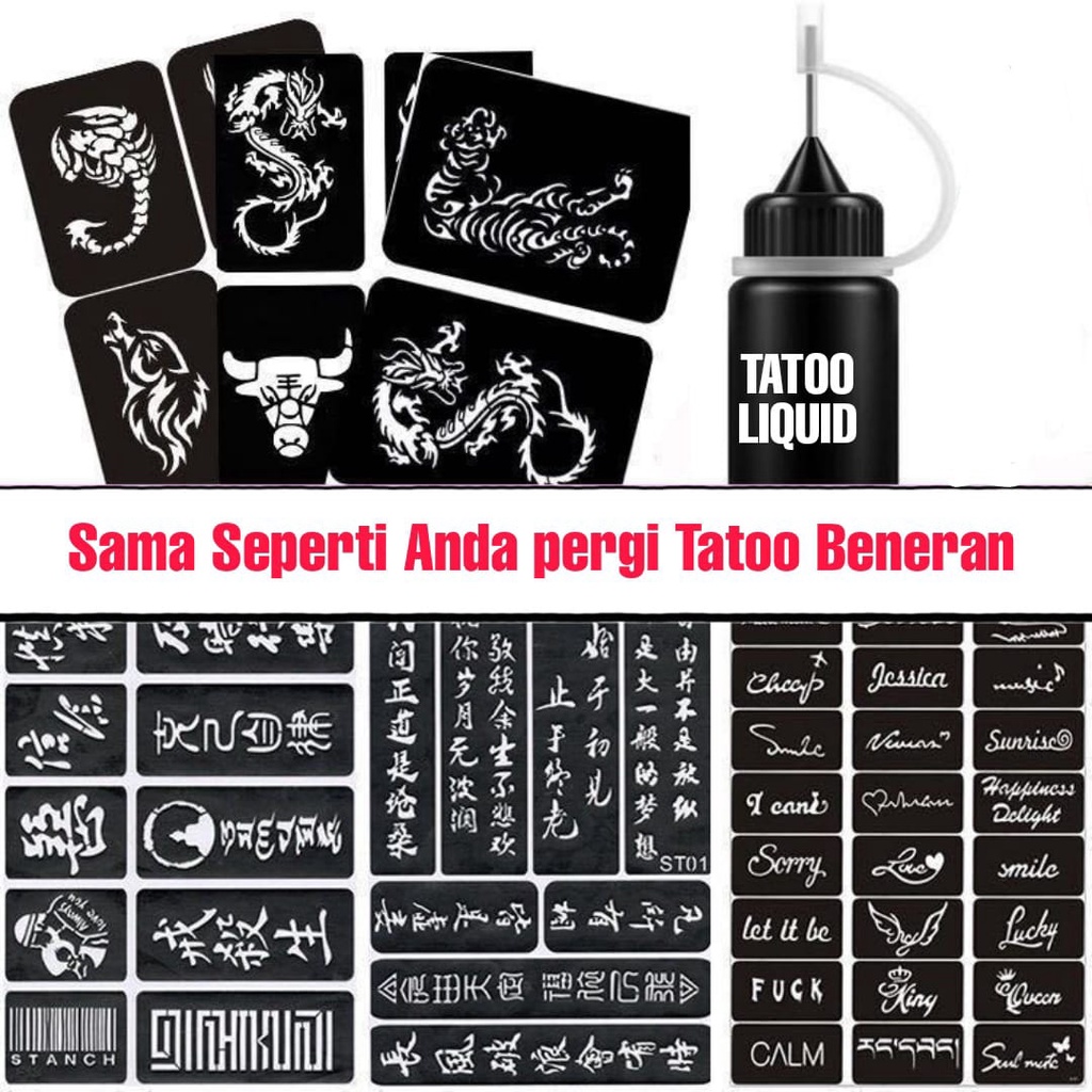 Tato temporer terbaru tato temporer motif terlengkap dan terbaru liquid tato temporer