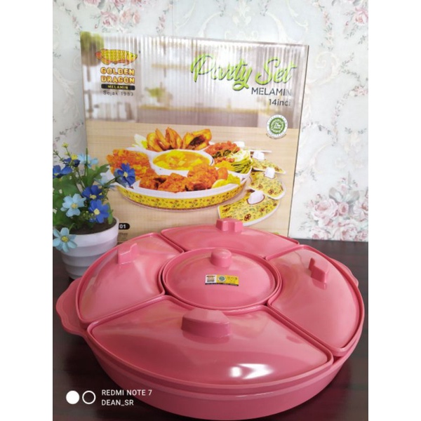 Prasmanan Melamin Party Set Golden Dragon 14inch