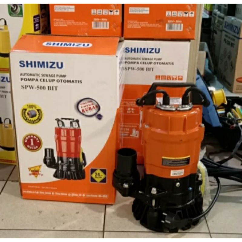 POMPA CELUP / SUBMERSIBLE SHIMIZU SPW - 500 BIT/ OTOMATIS
