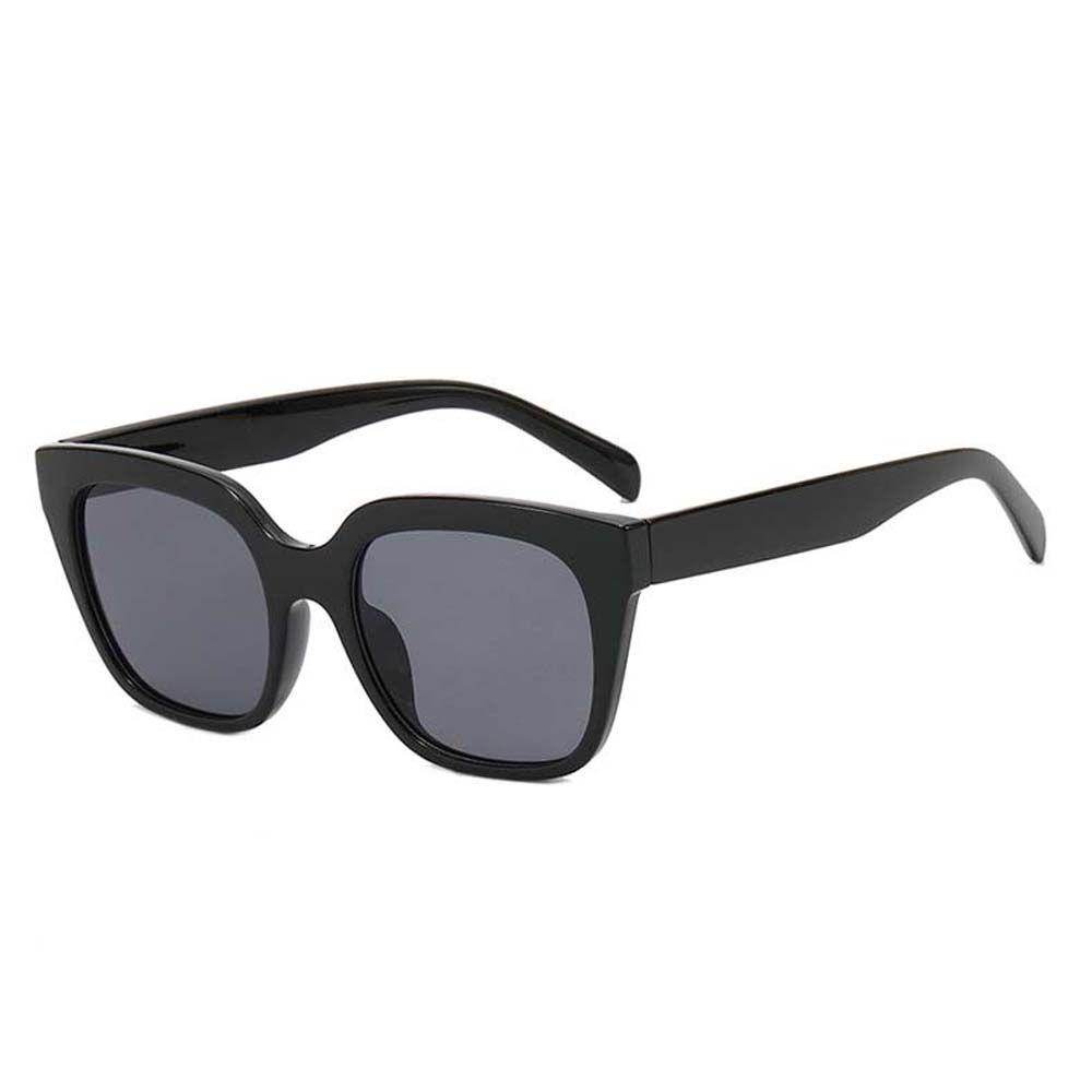 Mxbeauty Kacamata Hitam Persegi Kepribadian Punk Hip Pop Anti UV Bingkai Besar UV400 Klasik Gaya Korea Sunglasses