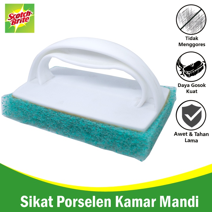 Ktmstore Scotch Brite Sikat Porselen / Sikat Bak &amp; Dinding Kamar Mandi ID-42