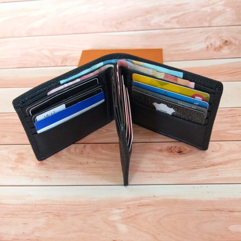 DOMPET KULIT ASLI 3 DIMENSI 20 SLOT PENYIMPANAN DOMPET KULIT PRIA