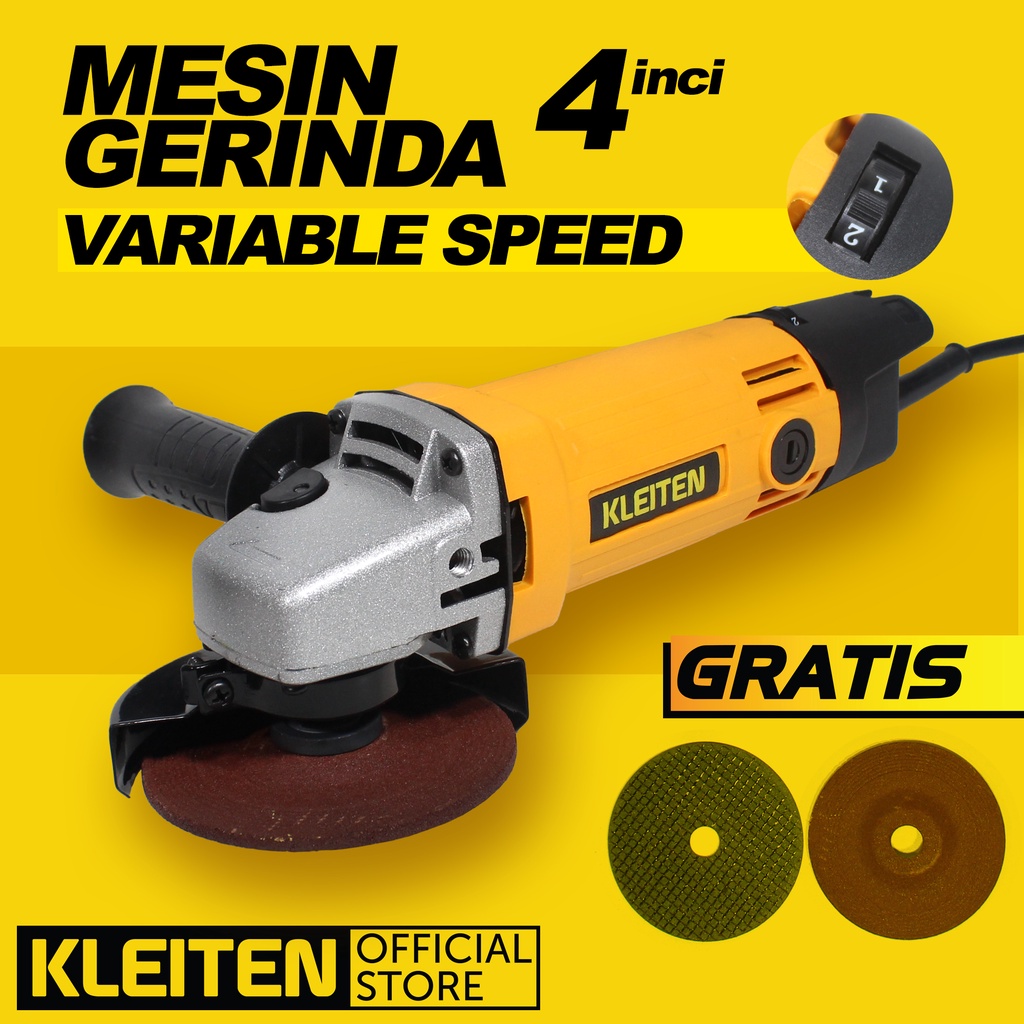 KLEITEN AGK954-V Mesin Gerinda Tangan Gurinda Grinda Gerindra - Gurinda Potong - Angle Grinder 4 inc