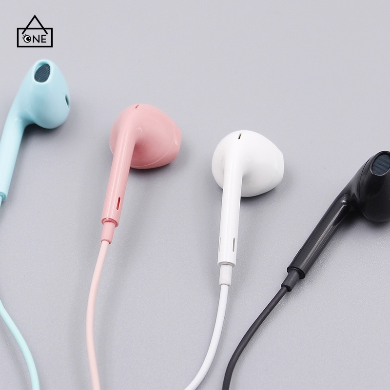 COD❤Kabel Asli U19 Macaron Warna Headphone Berkualitas Baik 3.5mm HIFI Headset  A one