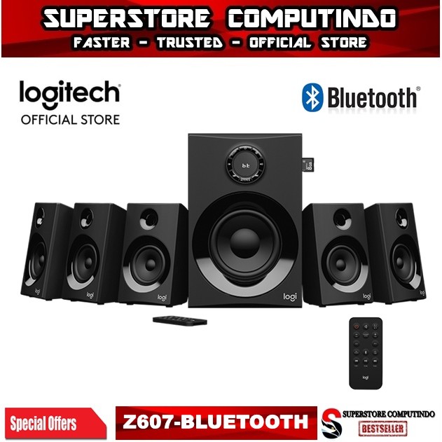 Logitech Z607 5.1 Surround Sound Speaker System Powerful with Bluetooth