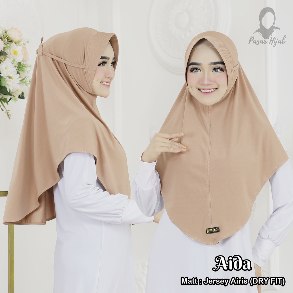 Kerudung Instan Tali Aida Hijab Instan Jersey Airis Dry Fit Jilbab Bergo Termurah Pasar Hija'b