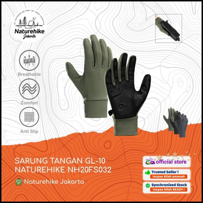 Sarung Tangan Gl-10 Naturehike Nh20Fs032 Camping Hiking Cycling