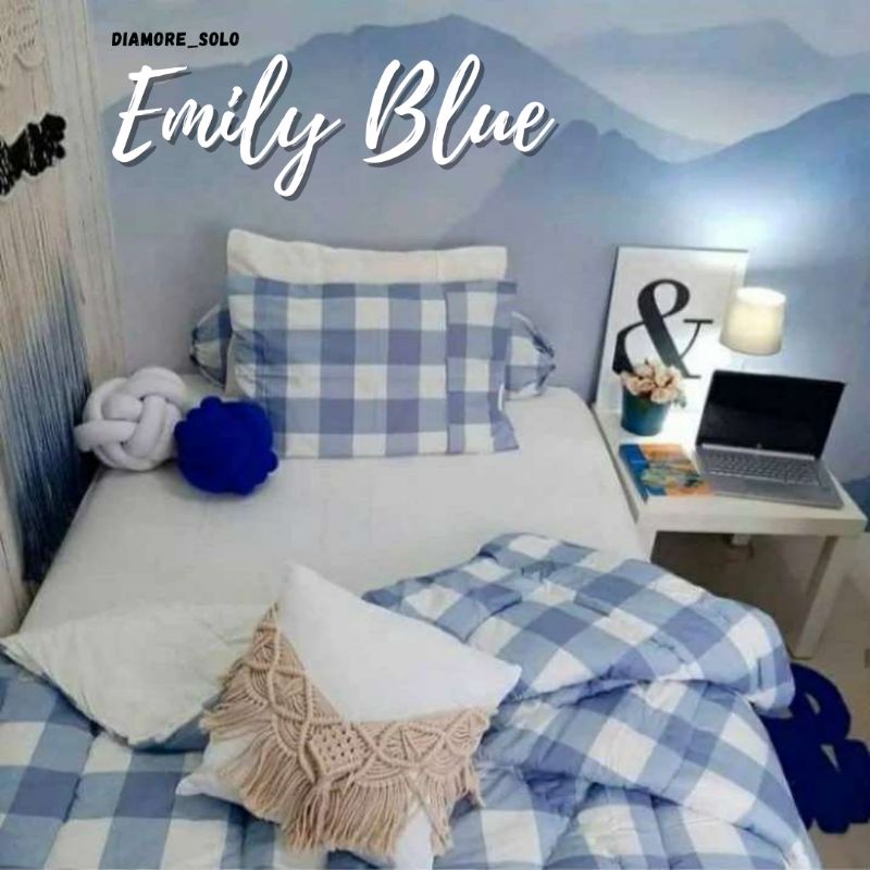 1KG MUAT 2PCS - SPREI/SEPREI AESTETHIC READY STOK Bisa COD/ Bayar ditempat/ Gratis ongkir KOTAK EMILY GRID KATUN DISPEERSE - UKURAN 120x200 cm