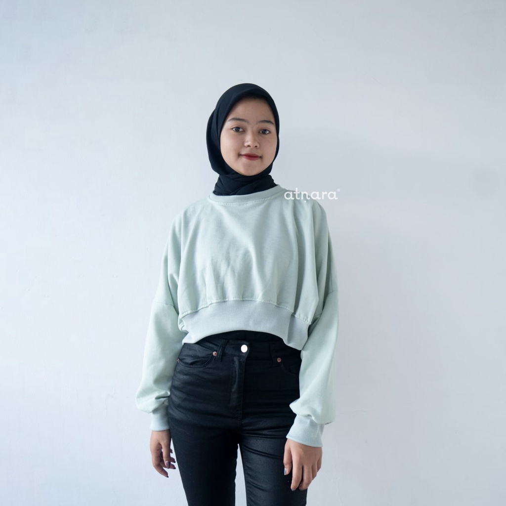 Nara Grosir - Real Crop Sweater l Sweater Wanita