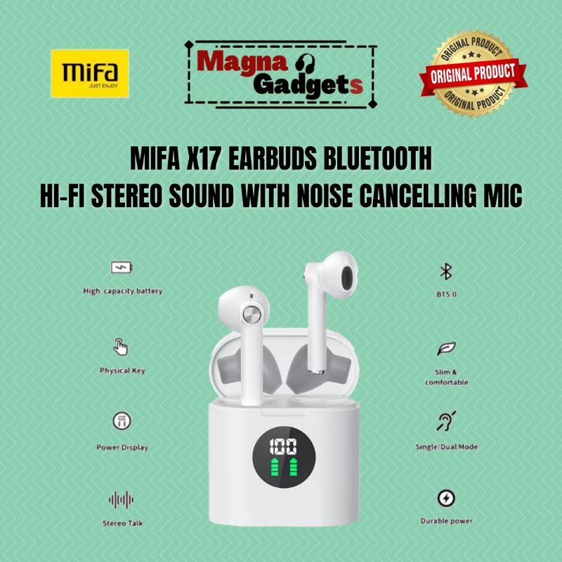 Jual MiFa X17 True Wireless TWS Earbuds Headset Bluetooth Original
