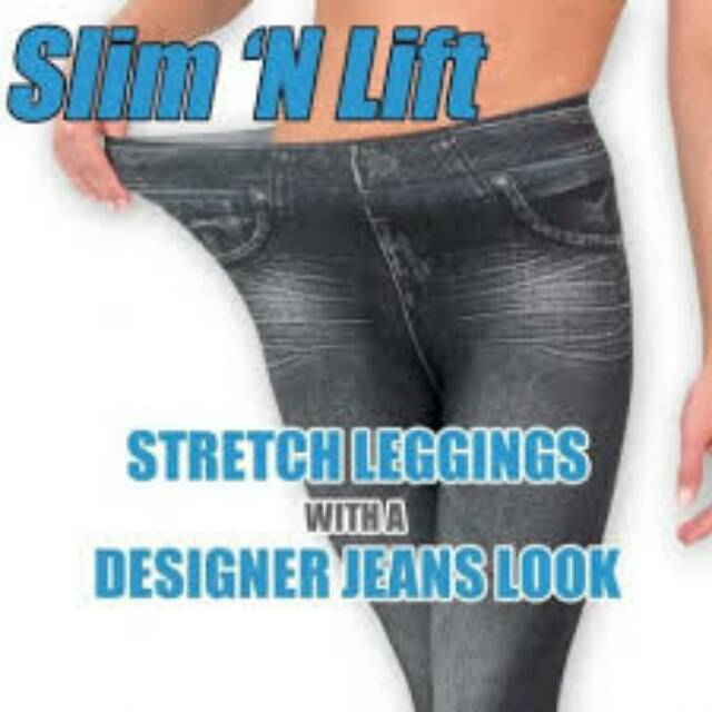 Slim N Lift Caresse Jeans Skinny Seamless Burn Fat / Slimming Legging Motif Jeans