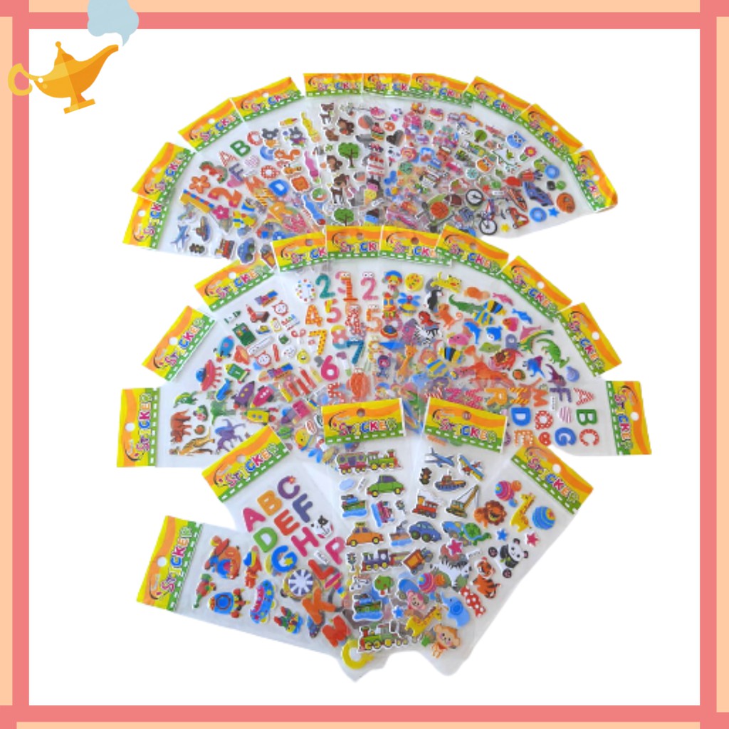 

STICKER TIMBUL 3D MOTIF KARAKTER STIKER LUCU STIKER ABJAD HURUF ANGKA ANIMAL HEWAN MOBIL CAR DINOSAURUS - PANDA CAR