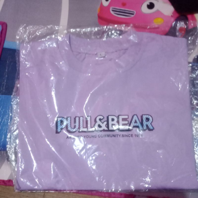 Kaos anak Lilac motif pullnbear